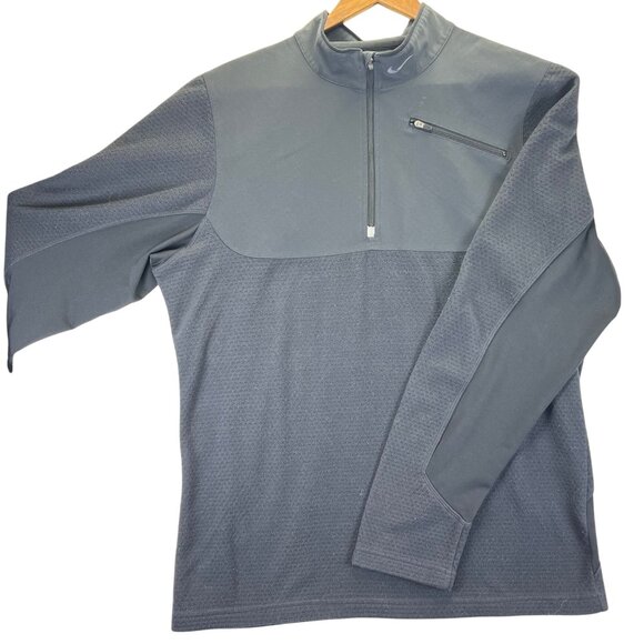 Nike Womens Dark Gray Quarter-Zip Pullover size Large - Picture 1 of 10